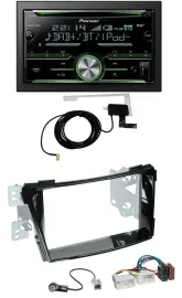 Автомагнитола Pioneer 2-DIN, CD/USB/MP3, Bluetooth, DAB, для Hyundai i40 (с 2011), черный (Piano Black)