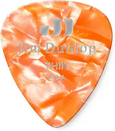 Медиаторы Dunlop Celluloid Orange Pearloid Thin 483P08TH 12Pack