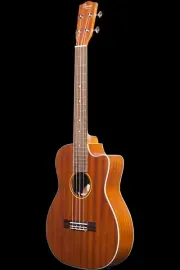 Ohana BK-20CE Solid Mahogany Top Satin Finish Baritone Ukulele + Bag -Blem