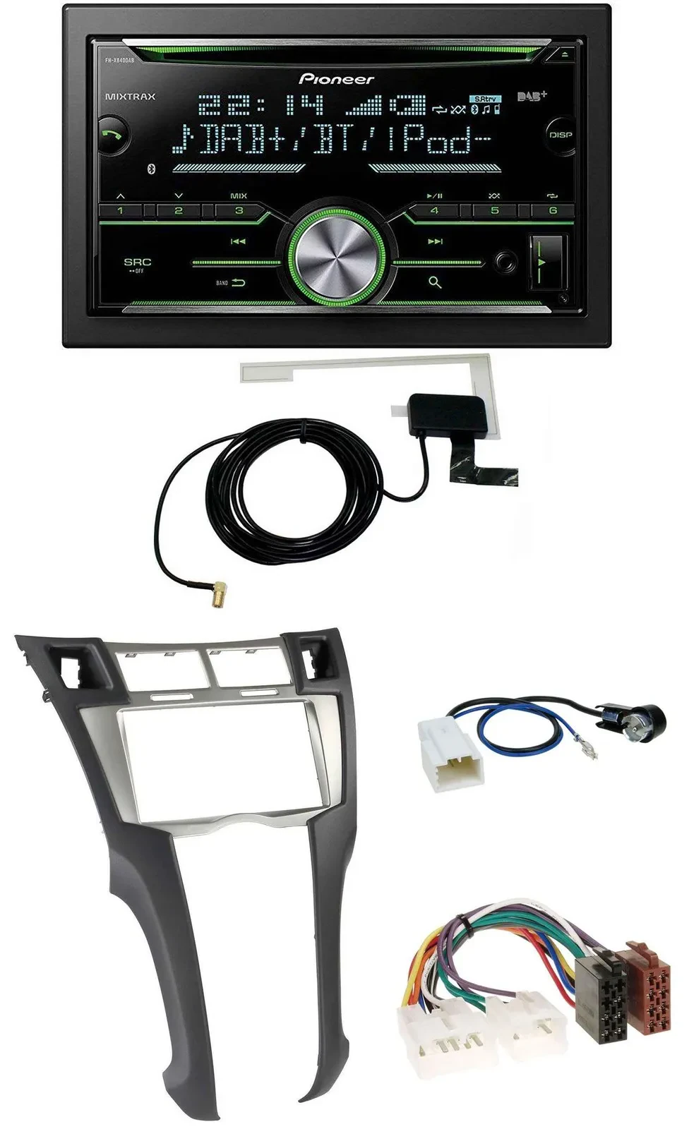 Автомагнитола для Toyota Yaris (2007–2011) Pioneer 2 DIN, CD, USB, MP3, Bluetooth, DAB