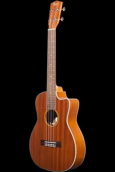Ohana BK-20CE Solid Mahogany Top Satin Finish Baritone Ukulele + Bag -Blem