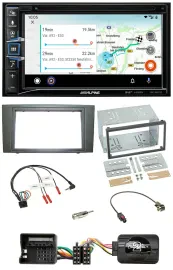 Автомагнитола Alpine 2DIN, Bluetooth, USB, DAB, навигация TMC, совместимая с Ford Mondeo 2003–2007