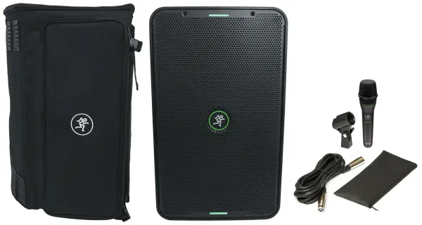 Mackie ShowBox Rechargeable 8" DJ PA Bluetooth Speaker+EM-89D Microphone+Gig Bag