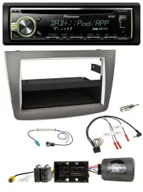 Автомагнитола Pioneer CD, DAB, USB, поддержка управления на руле, для Alfa Romeo MiTo (2014–2018), серебристая