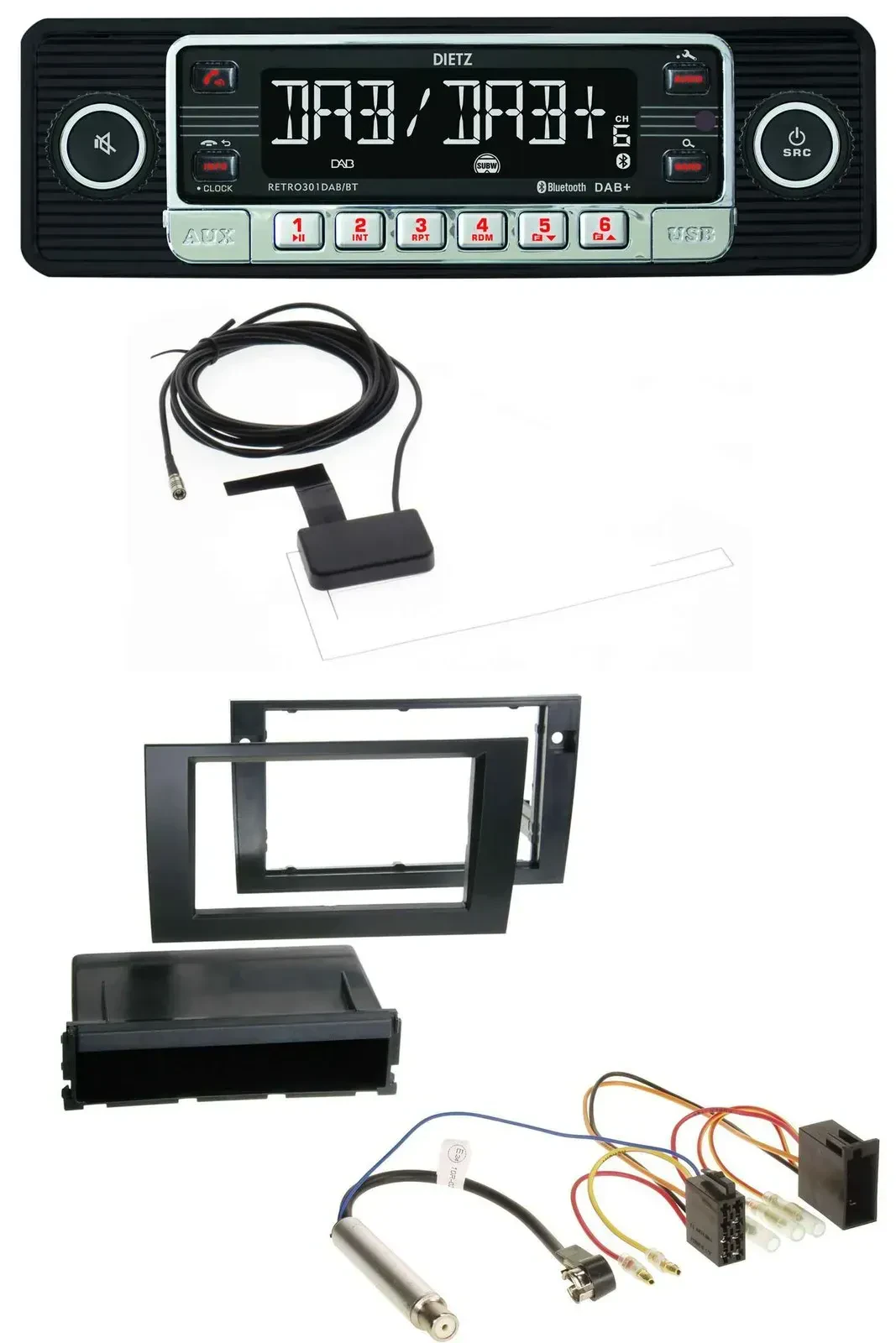 Автомагнитола для Audi A4 B6/B7 2001–2008 Dietz DAB, Bluetooth, USB, MP3, Symphony ISO