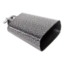 M5 Cowbell 4.5" Schwarz Silber Stahl Montierbar Durchsetzungskräftiger Klang