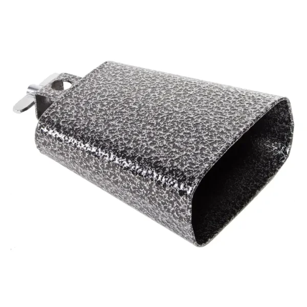M5 Cowbell 4.5" Schwarz Silber Stahl Montierbar Durchsetzungskräftiger Klang