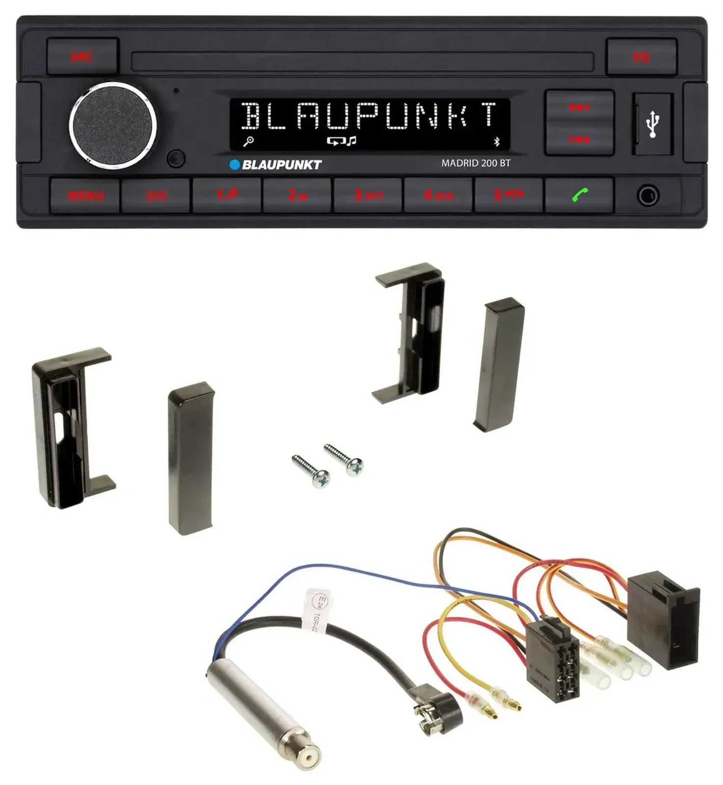 Blaupunkt USB AUX Bluetooth MP3 Autoradio für Audi TT (1998-2006) - ISO