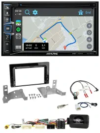 Автомагнитола для Toyota Aygo (AB7, с 2022) Alpine 2DIN, DAB, TMC, Bluetooth, USB, поддержка управления с руля, навигация