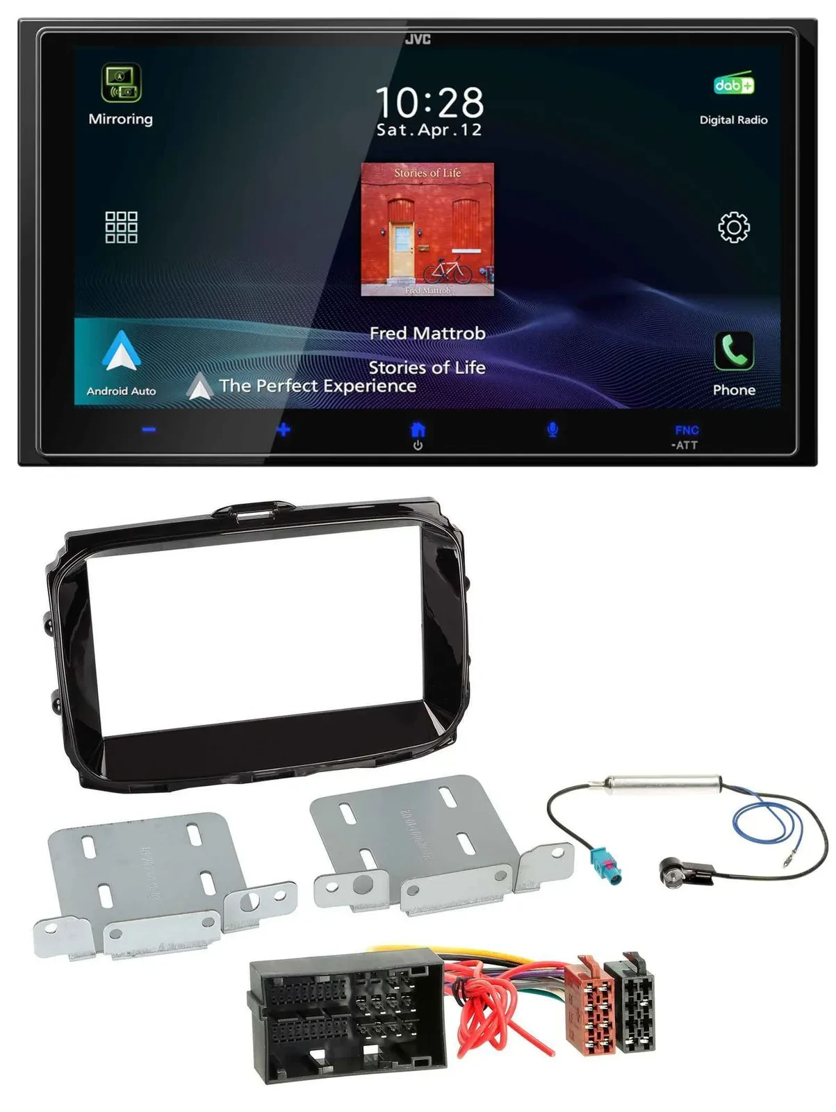 JVC USB Bluetooth 2DIN DAB MP3 Autoradio für Alfa Giulietta ab 13 940 Facelift p
