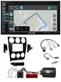 Alpine DAB TMC Bluetooth 2DIN USB Lenkrad Navigation für Mazda 6 2006-2008