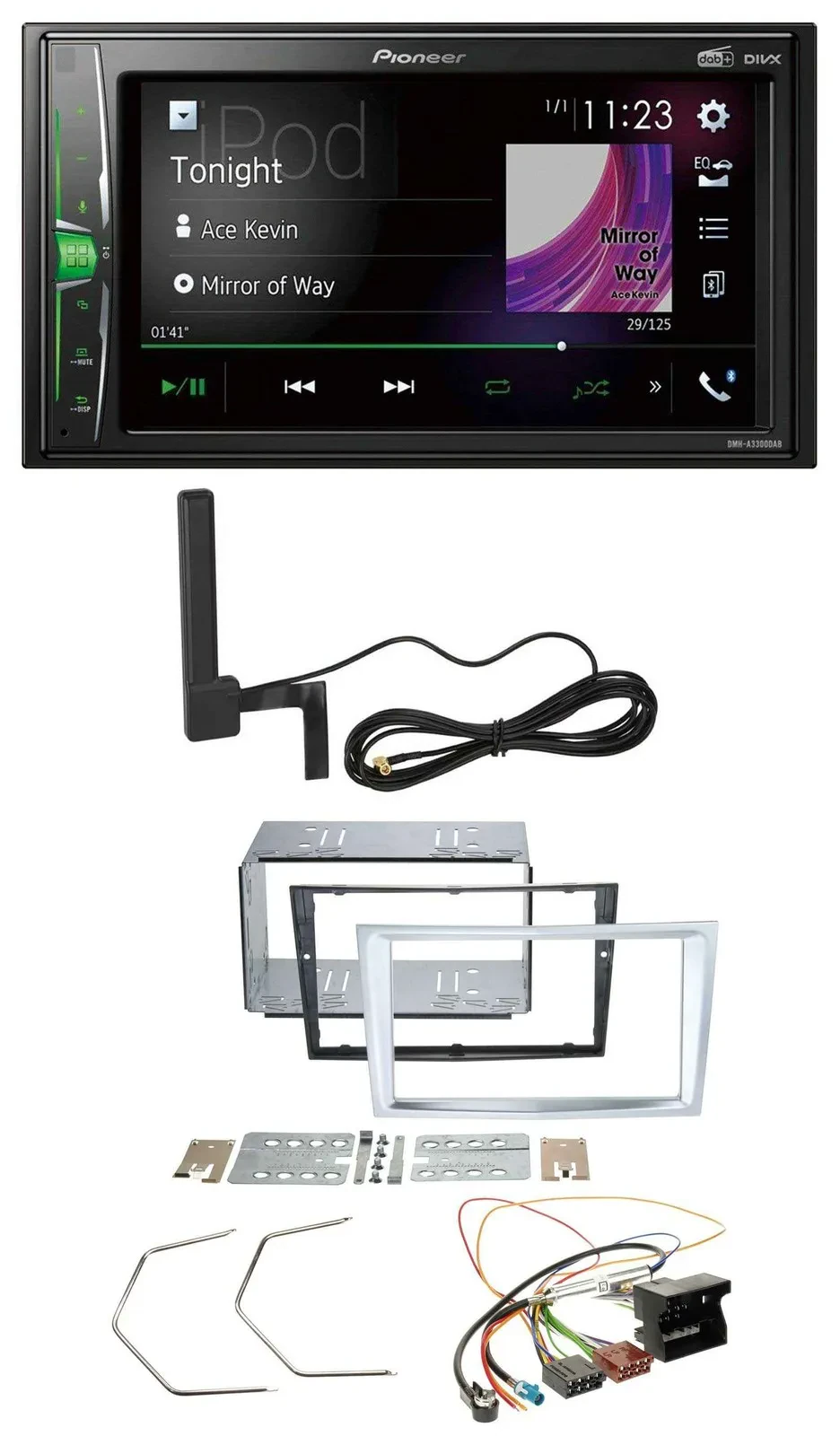 Pioneer MP3 DAB AUX 2DIN Bluetooth Autoradio für Opel Astra H Zafira B Corsa D m