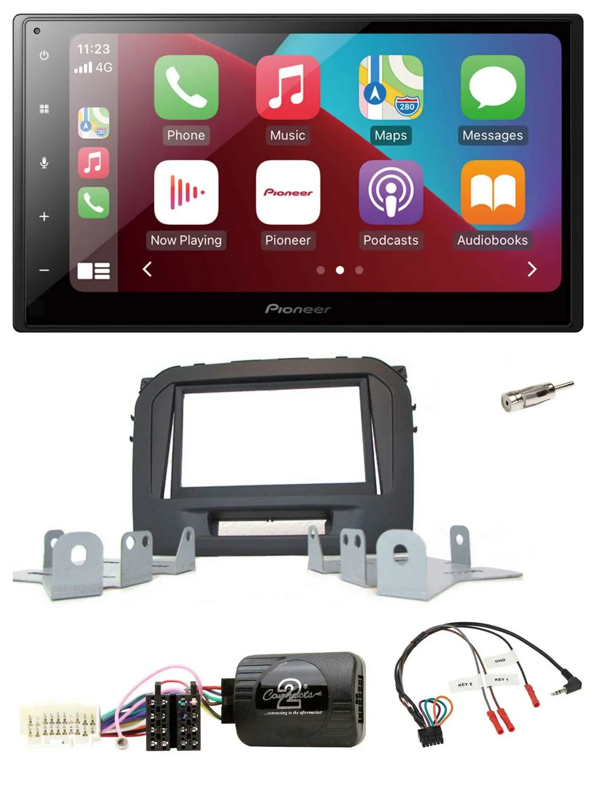 Pioneer USB Lenkrad DAB 2DIN Bluetooth Autoradio für Suzuki Vitara LY ab 04/2015