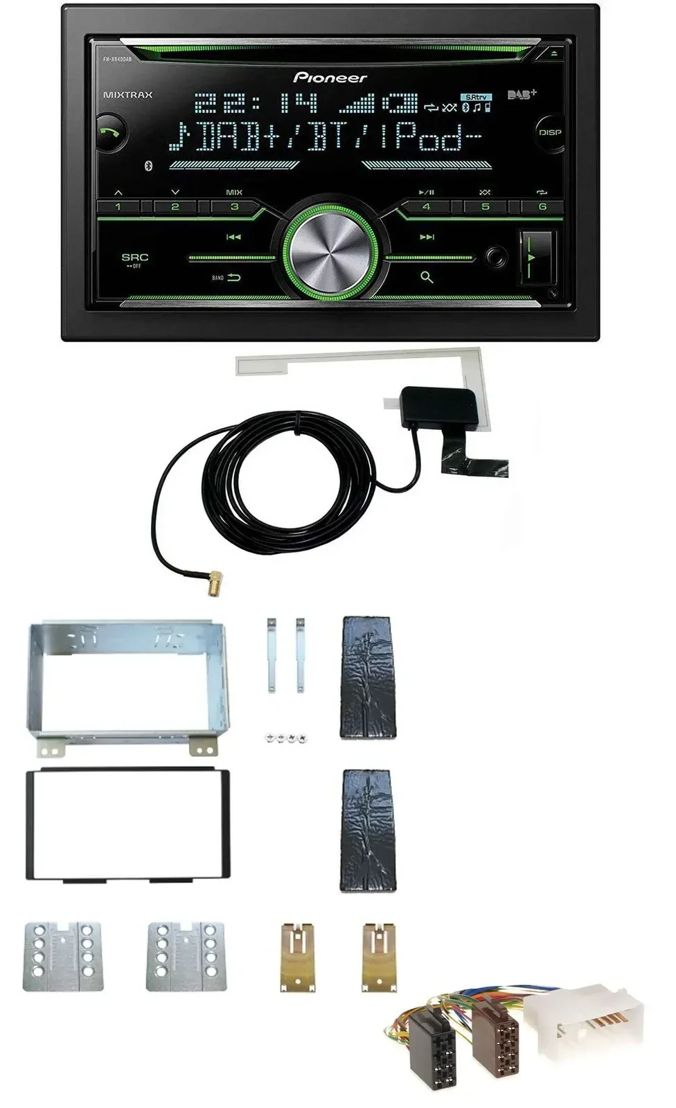 Автомагнитола Pioneer 2DIN, CD, USB, MP3, Bluetooth, DAB для Kia Carnival II (VQ) 2006–2011