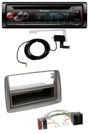 Pioneer DAB CD MP3 USB Bluetooth Autoradio für Fiat Panda (169 2003-2012) grau