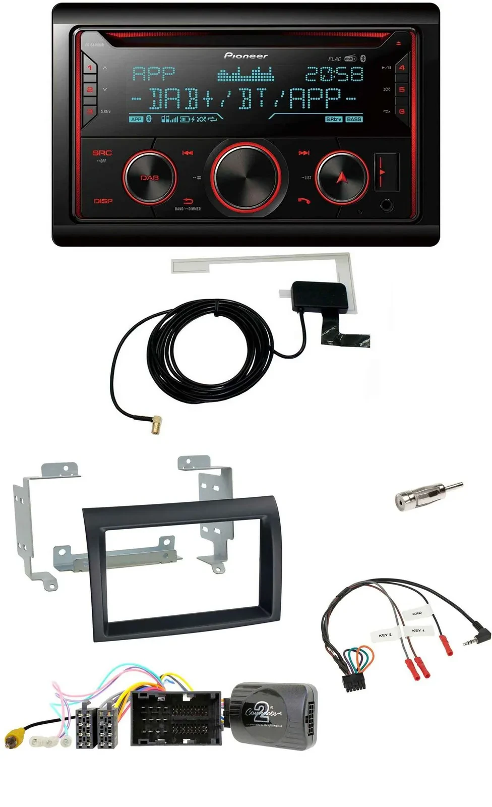 Автомагнитола для Citroen Jumper Pioneer 2-DIN DAB USB CD Bluetooth (поддержка управления на руле, с 2014 г.)