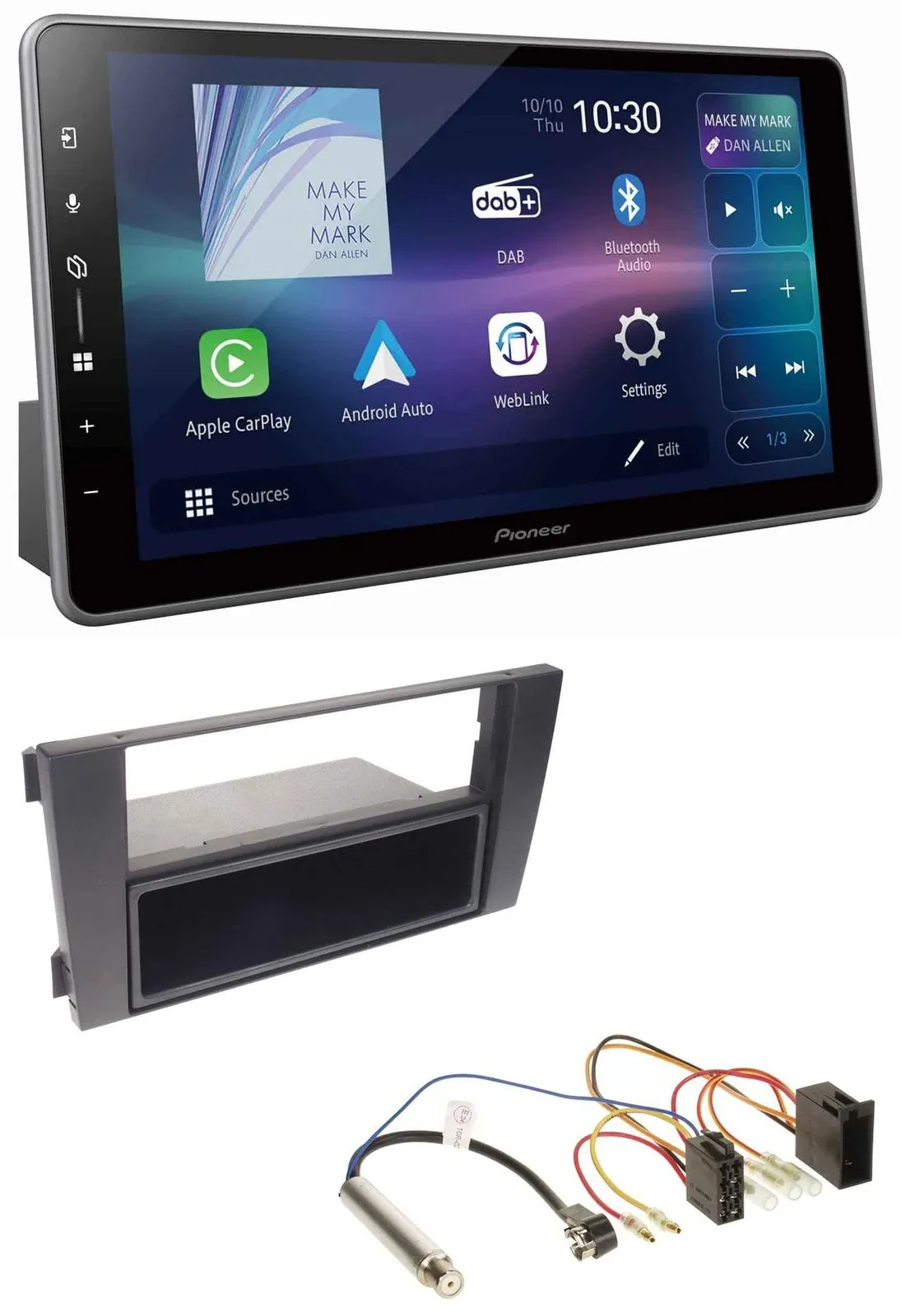 Pioneer Bluetooth USB DAB MP3 Autoradio für Audi A6 C5 2001-2005 Symphony ISO