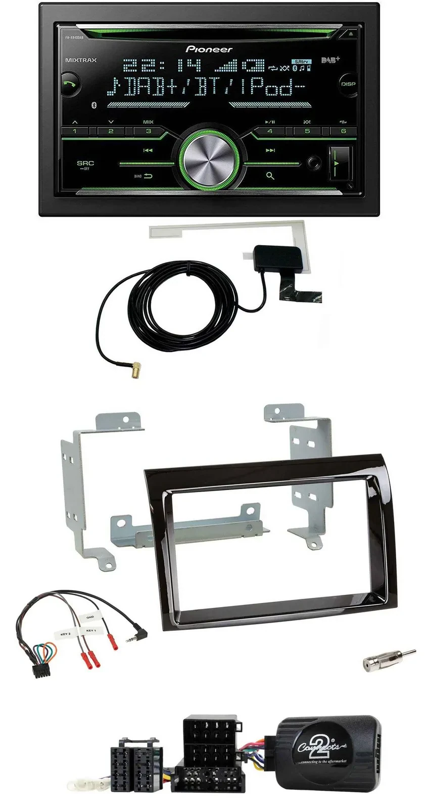 Pioneer CD USB Lenkrad Bluetooth 2DIN DAB Autoradio für Fiat Ducato 2006-2008 pi