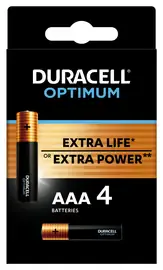 Элемент питания Duracell LR03-4BL Optimum AAA (4 штуки)