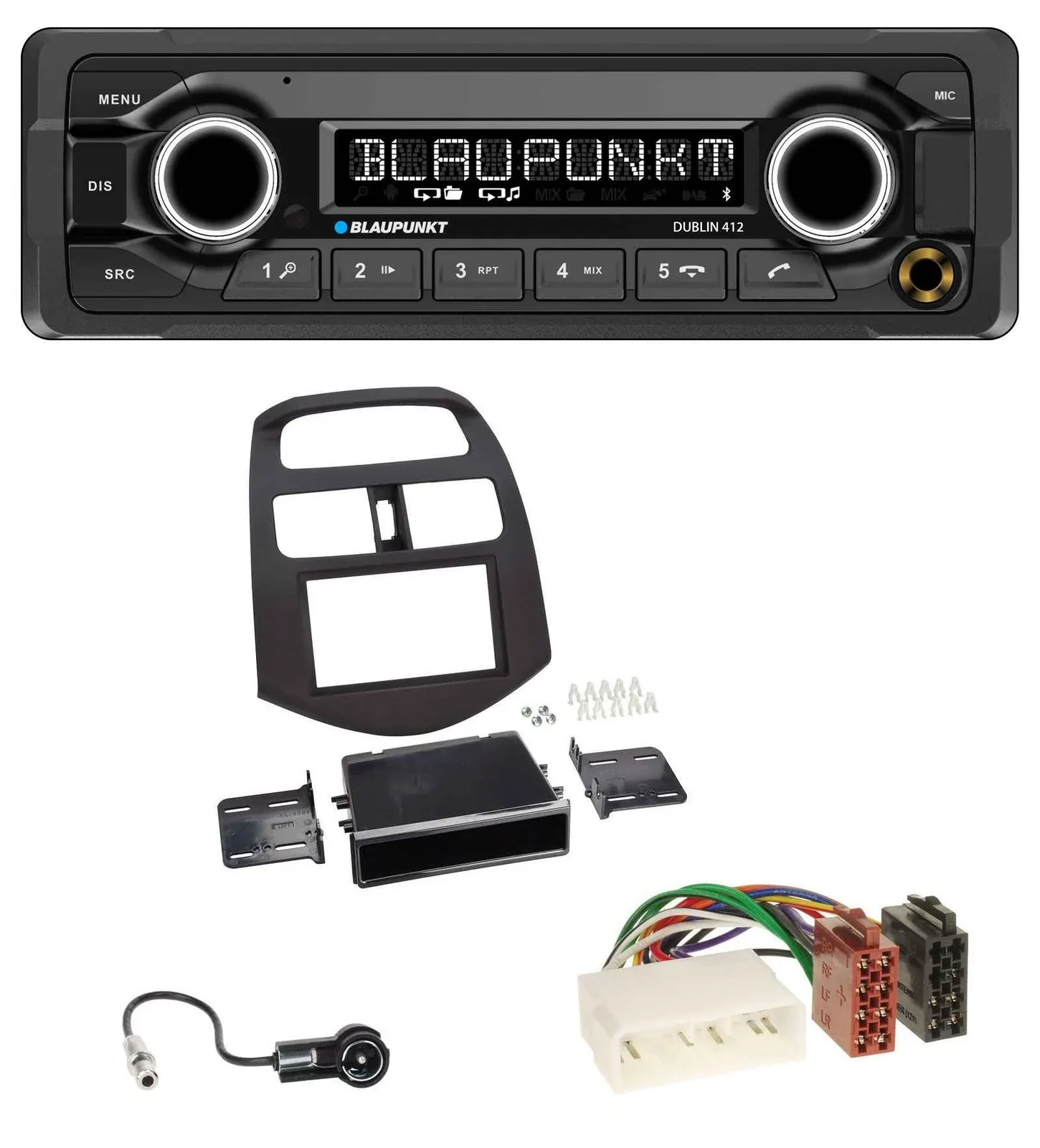 Автомагнитола для Chevrolet Spark (KLM 2012-2013) Blaupunkt MP3, Bluetooth, USB, AUX