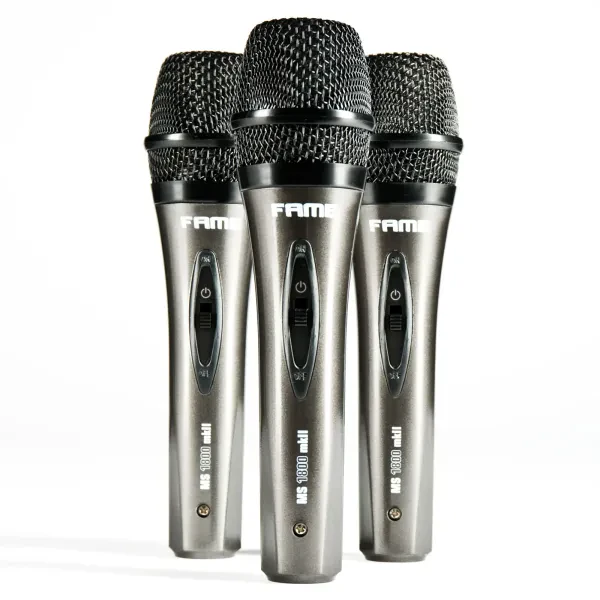 Fame Audio MS 1800 MKII, Dynamisches Gesangsmikrofon, Bundle, Klemmen, Case