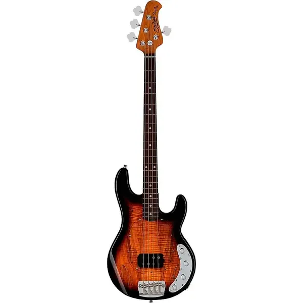 Бас-гитара Sterling by Music Man StingRay RAY34 Spalted Maple Top Bass 3-Tone Sunburst