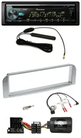 Автомагнитола для Alfa Romeo 147/GT Pioneer CD/MP3, DAB, USB, совместима с управлением на руле, серебристо-серая