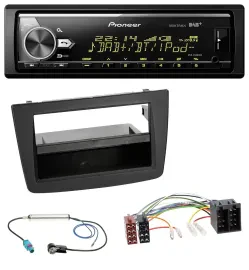 Автомагнитола Pioneer Bluetooth USB DAB MP3 для Alfa Romeo Mito (955) 2008–2014, ISO, черная