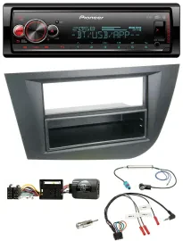 Автомагнитола для Seat Leon 2005–2010 Pioneer Bluetooth, USB, DAB, чёрная