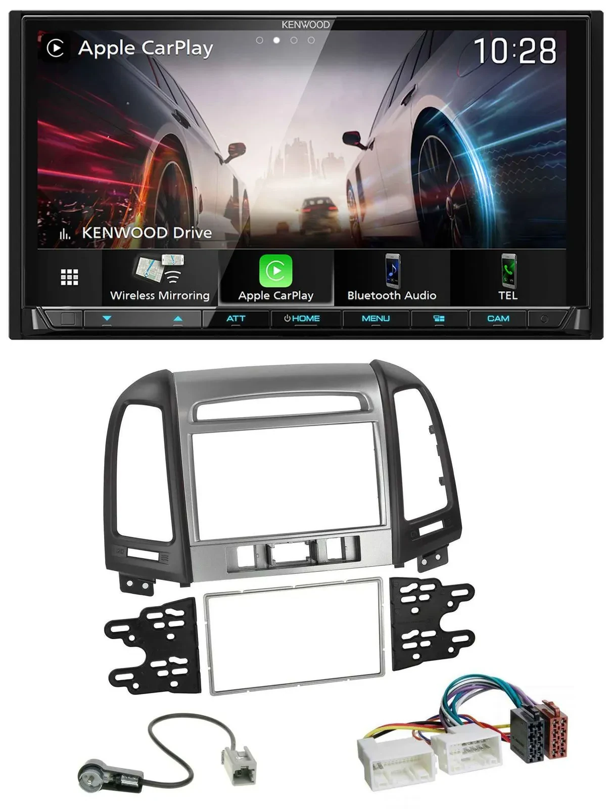 Kenwood MP3 2DIN USB DAB Bluetooth Autoradio für Hyundai Santa Fe 3 Schalter 06-