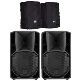 RCF ART 708-A MK5 Active Powered 2-Way 8" DJ PA Speakers Pair w Covers