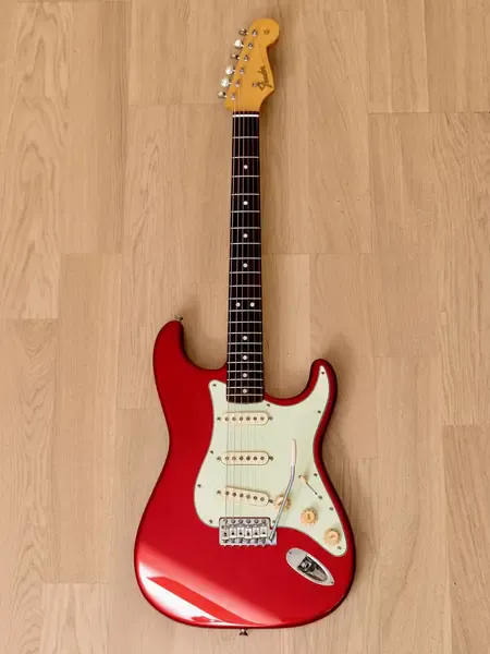 Электрогитара Fender '65 Stratocaster Order Made ST65 SSS Candy Apple Red w/case Japan 1996