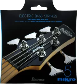 Ibanez IEBS5CMK Mikro Coated Nickel 5-String Bass Guitar Strings, 45-130 Short-S