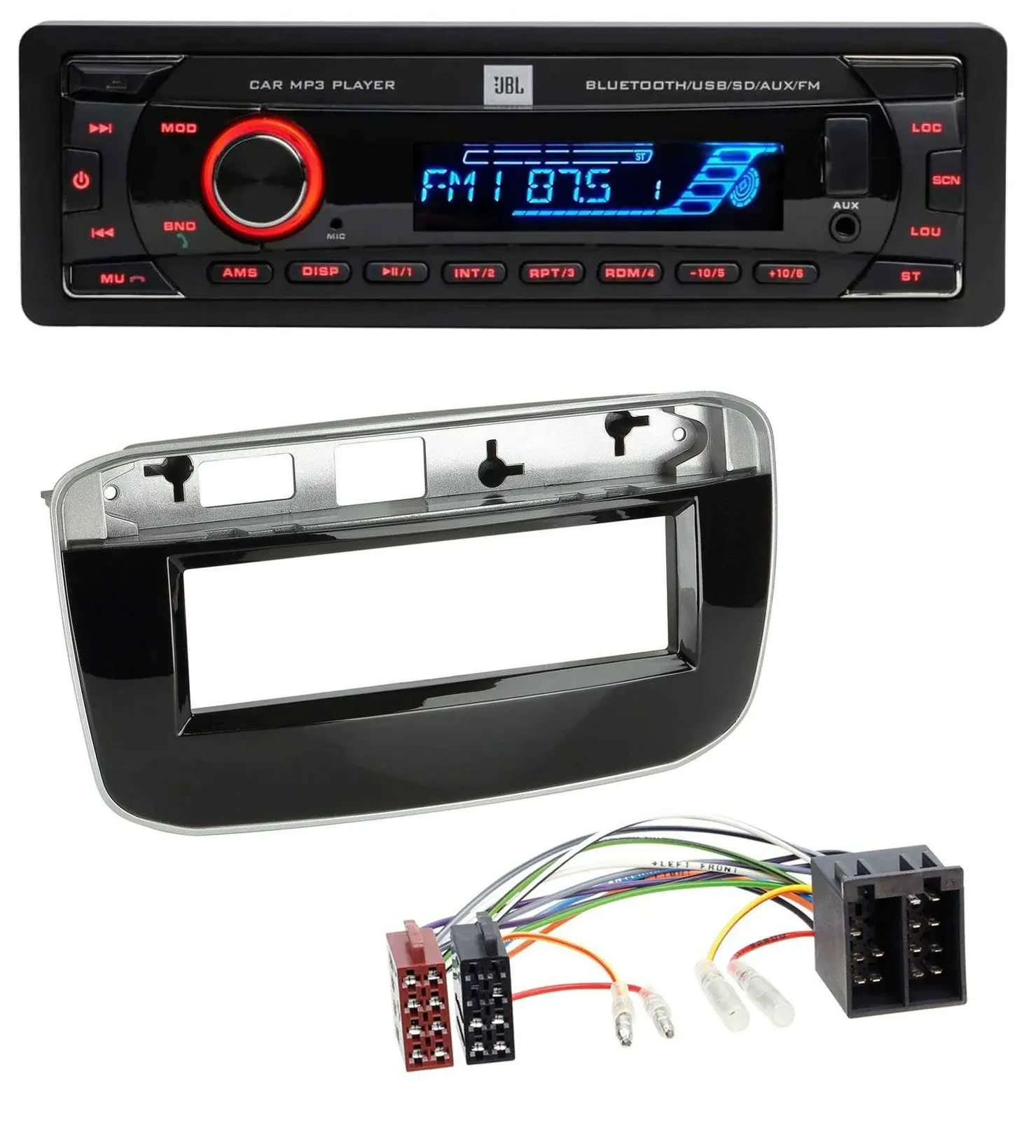 JBL AUX MP3 USB Bluetooth SD Autoradio für Fiat Punto Punto Evo (ab 2011)