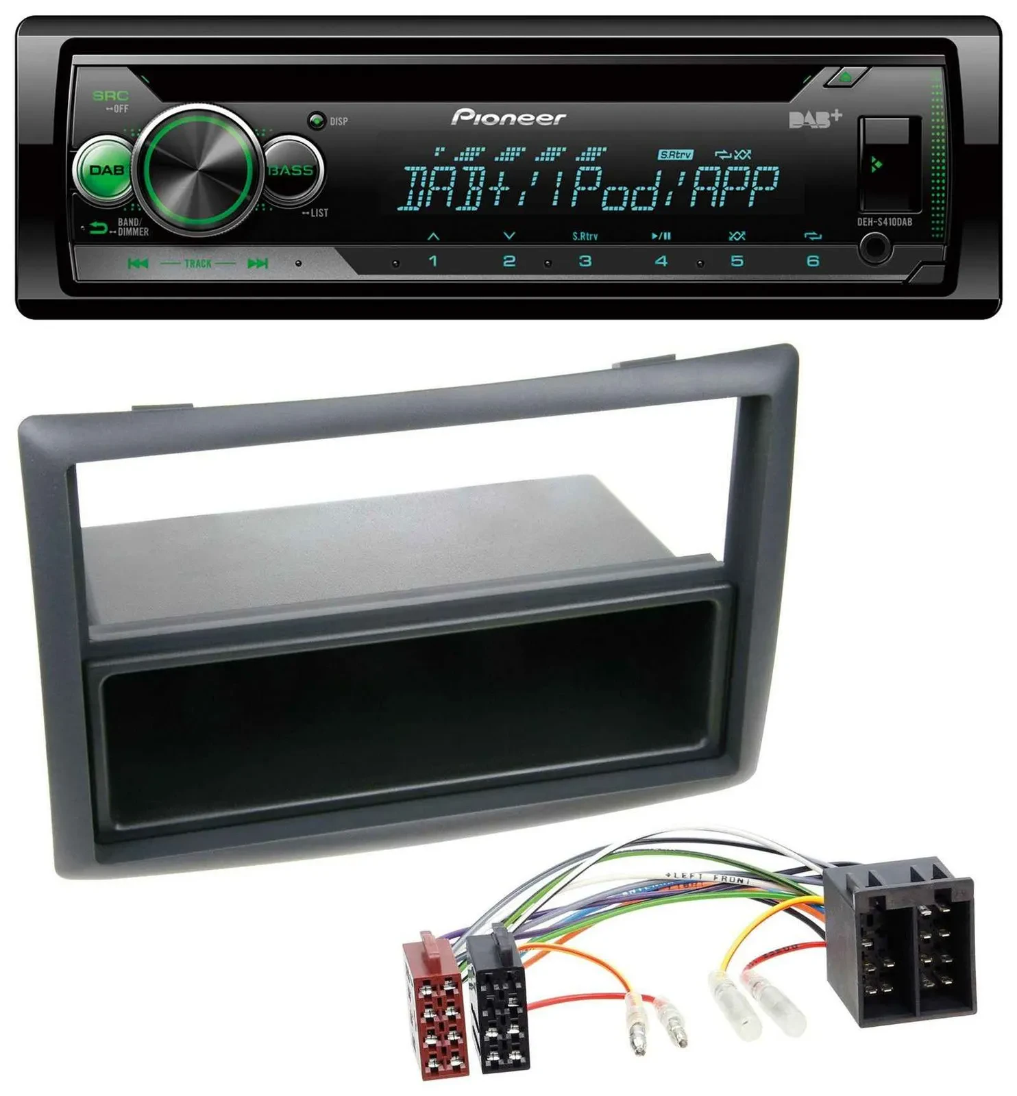 Pioneer USB MP3 DAB AUX CD Autoradio für Renault Megane Scenic ab 07 schwarz