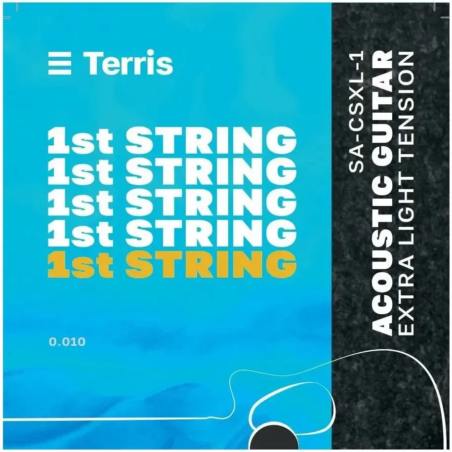 Струна одиночная Terris SA-CSXL-1 Extra Light Tension 010