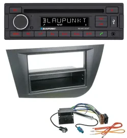 Blaupunkt MP3 USB CD Bluetooth AUX Autoradio für Seat Leon (ab 05) - schwarz