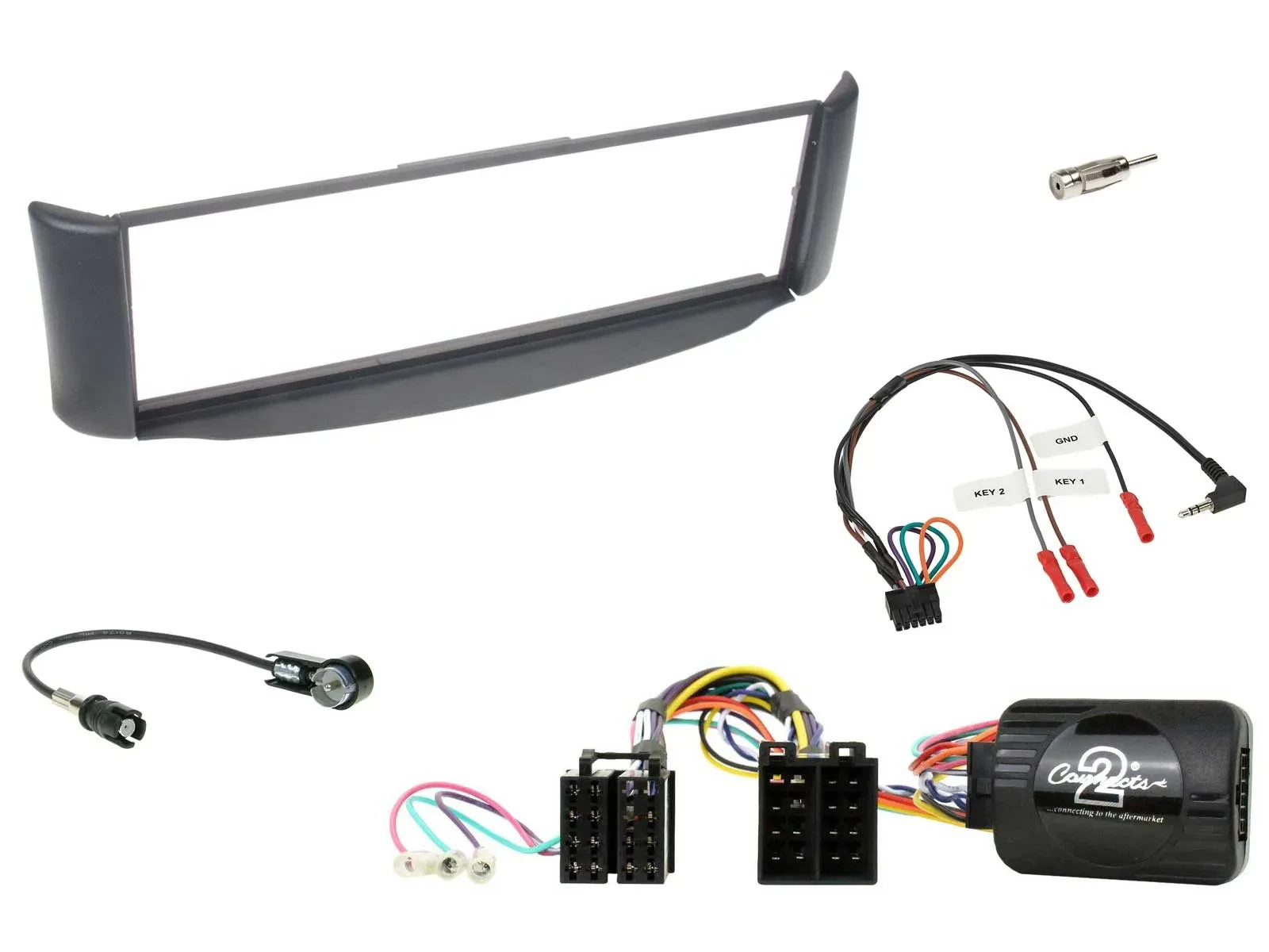 Radioset Lenkradadapter DIN Autoradio für Smart ForTwo 2004-07 grau