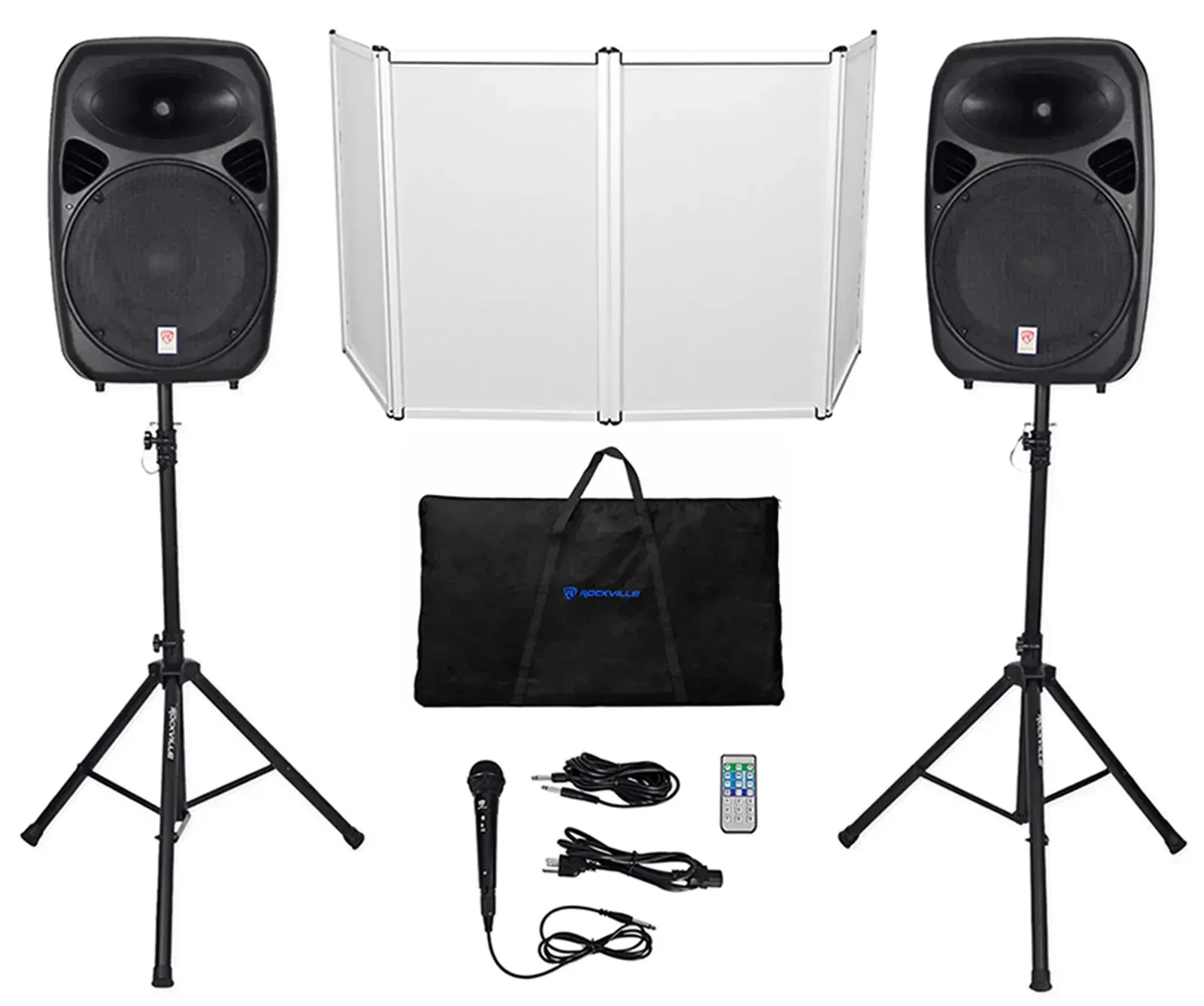 Активная акустическая система Rockville RPG15K Black с аксессуарами (пара)