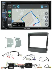 Alpine DAB TMC Bluetooth 2DIN USB Lenkrad Navigation für Porsche Panamera 2009-2