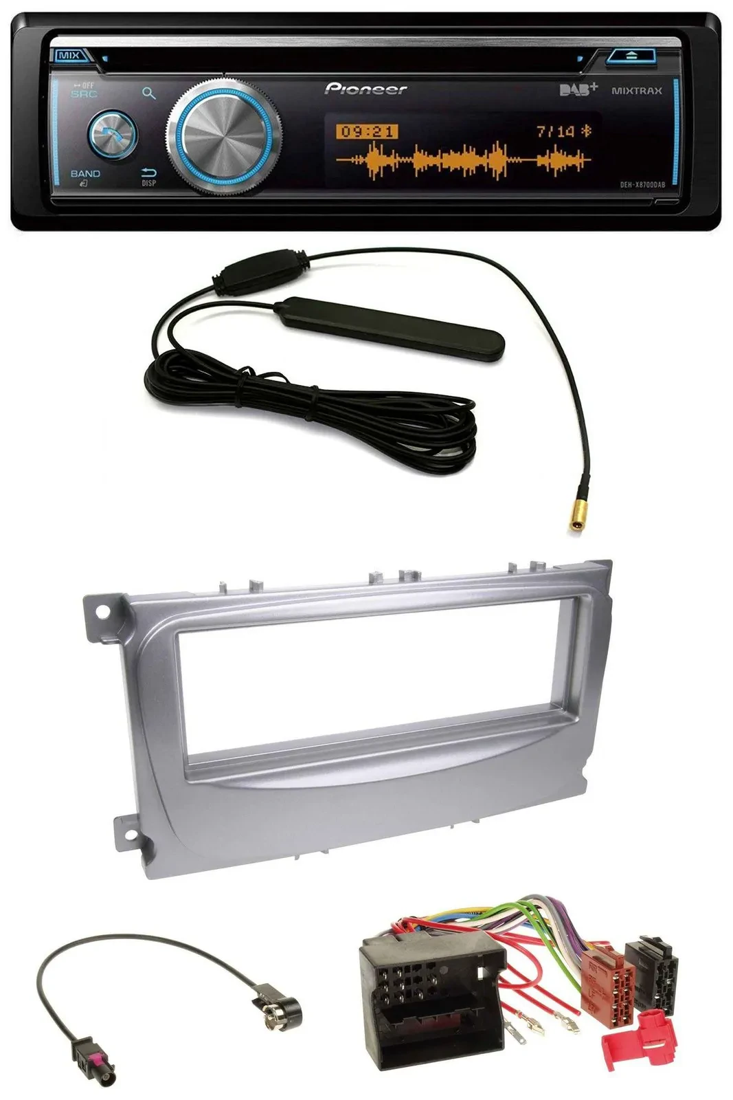 Автомагнитола для Ford Galaxy, C‑Max, Focus (с 2007) Pioneer CD/USB/Bluetooth/DAB/MP3