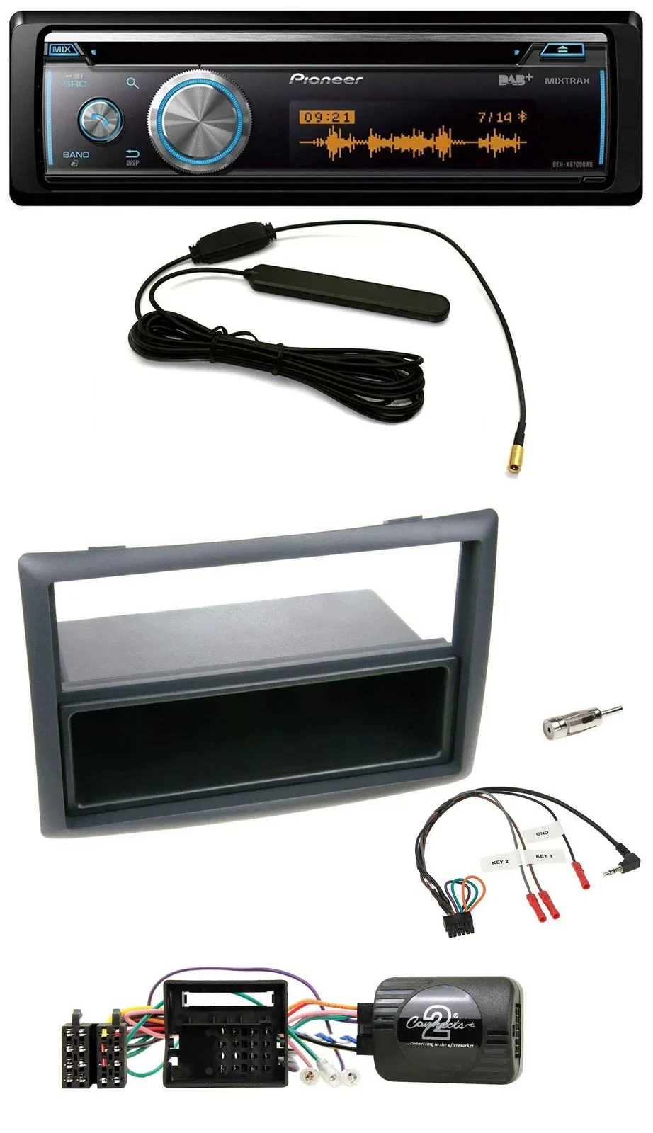 Pioneer CD USB Bluetooth DAB Lenkrad Autoradio für Renault Megane 2009-2012