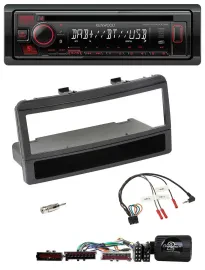 Kenwood Lenkrad CD USB Bluetooth DAB Autoradio für Ford Mondeo 00-02 schwarz Abl