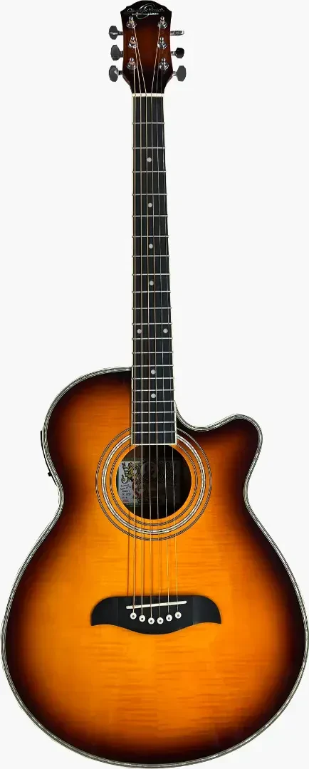 Электроакустическая гитара Oscar Schmidt OG10CEFYS Thinline, цвет флейм санберст