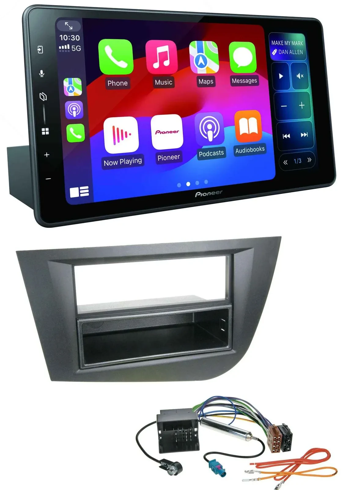 Автомагнитола для Seat Leon (с 2005) Pioneer Bluetooth, DAB, MP3, USB черная