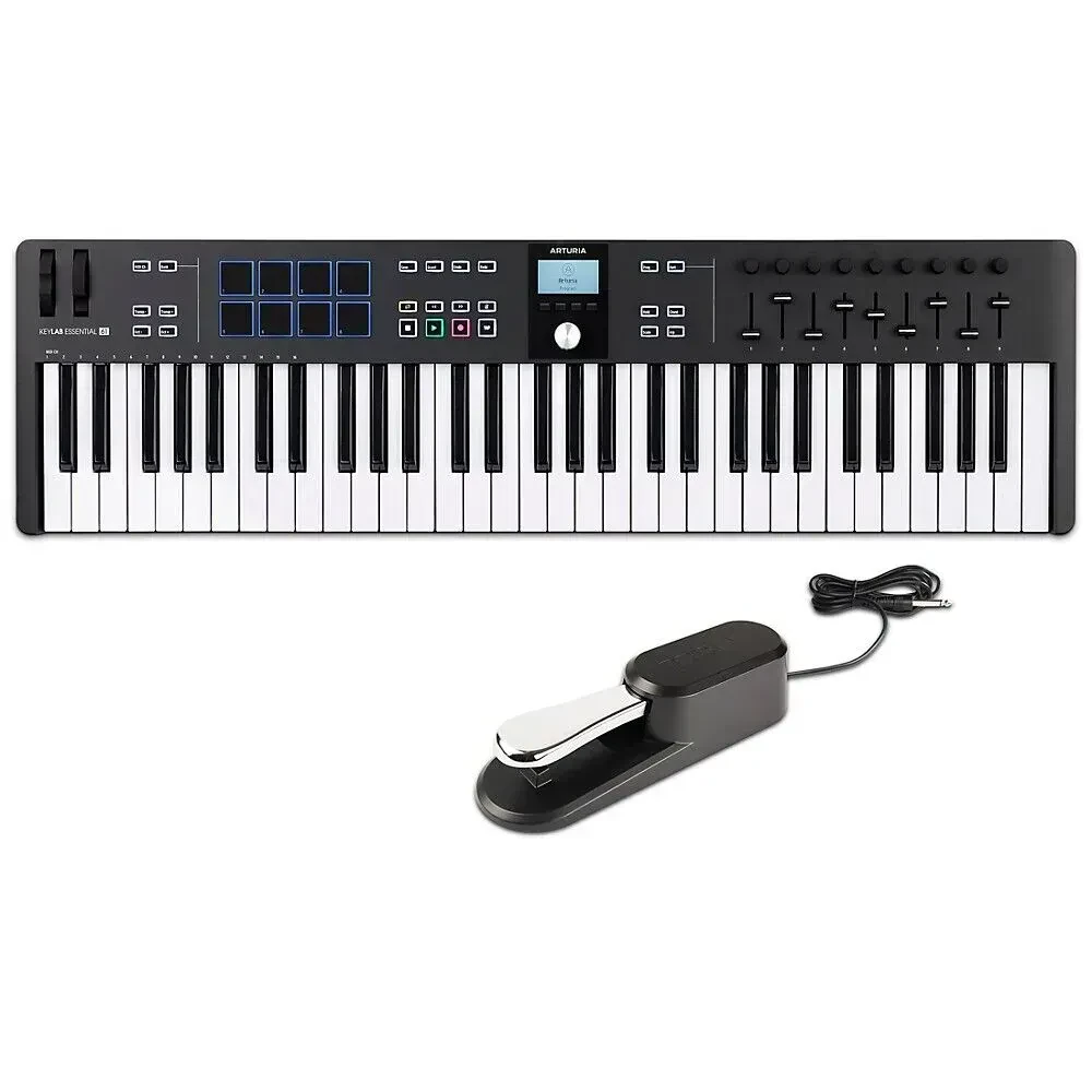 MIDI-клавиатура Arturia KeyLab Essential 61 mk3 61-Key Black с сустейн-педалью