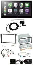 Pioneer USB Lenkrad 2DIN Bluetooth DAB Autoradio für Opel Corsa C 2004-2006 alu