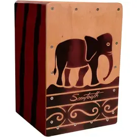 Кахон Sawtooth Harmony Series Hand-Stained Elephant Design Travel-Size Cajon