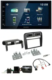 Kenwood 2DIN Bluetooth Lenkrad USB DAB Autoradio für Fiat Grande Punto 06-09 sch