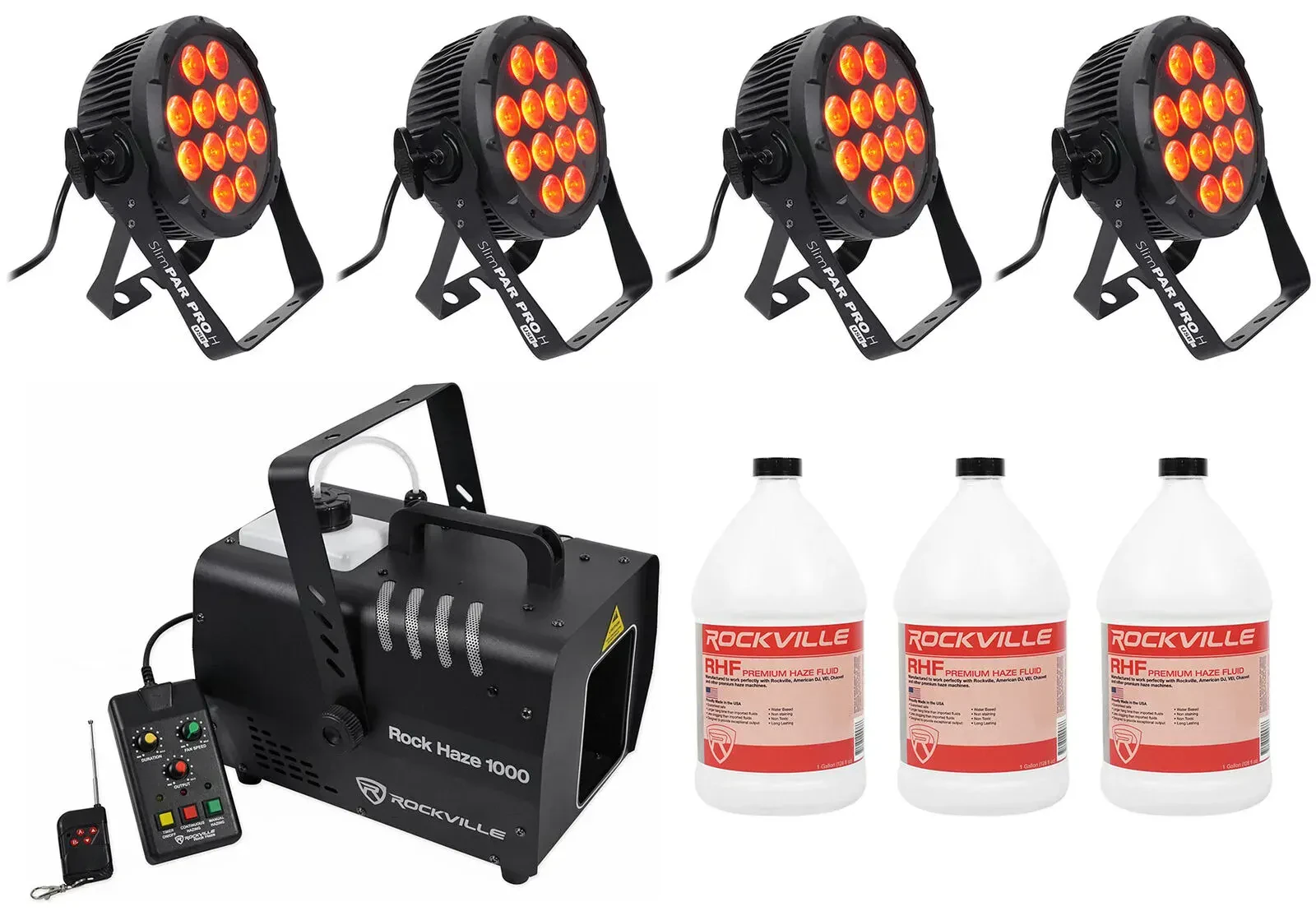 Комплект светового оборудования Chauvet DJ SlimPar Pro H + ROCKHAZE 1000 + RHF